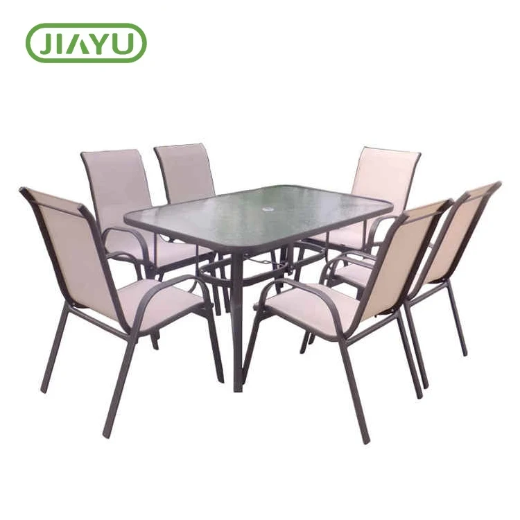 သံ outdoor table နှင့်ကုလားထိုင်ခေါက်